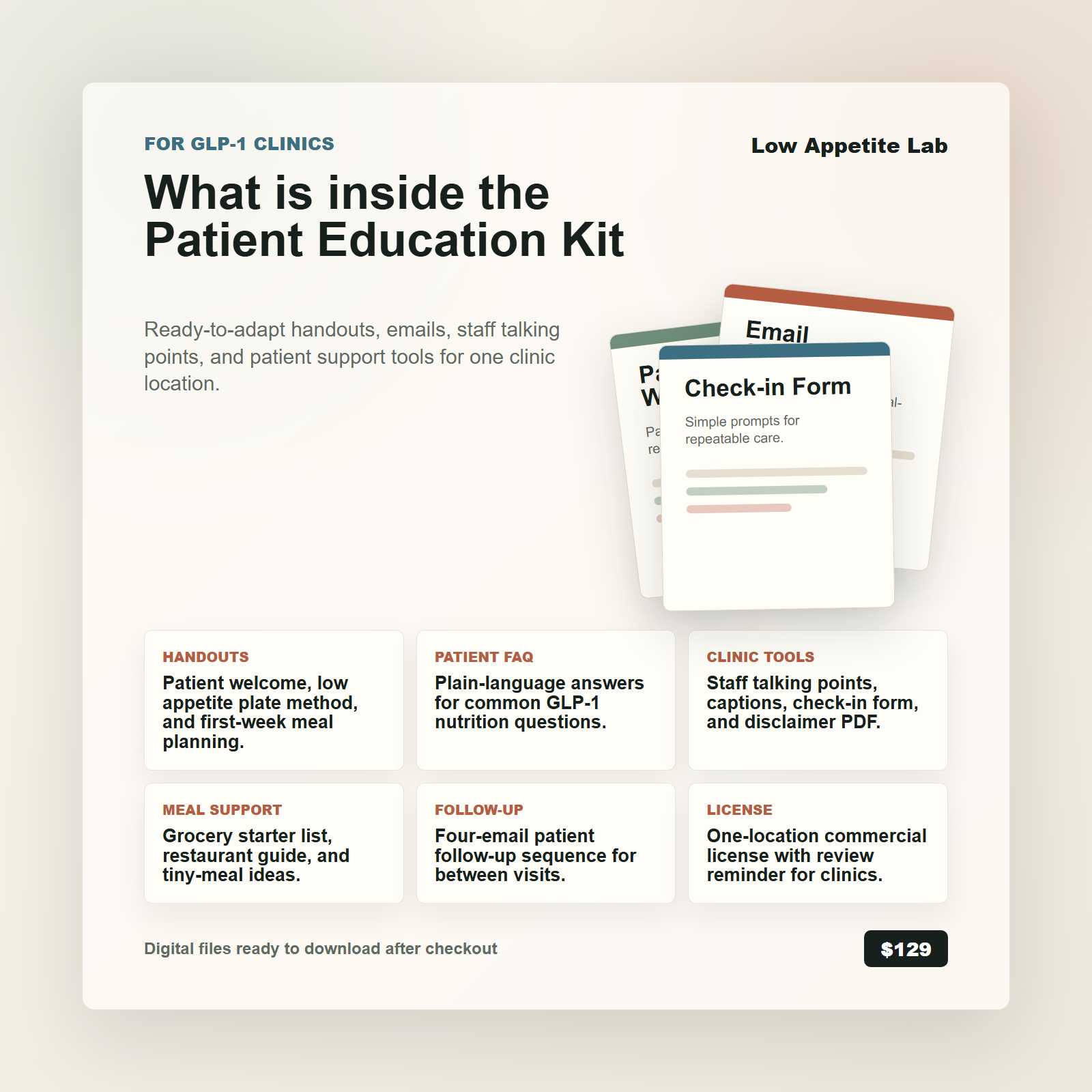 What is inside the GLP-1 Patient Education Kit preview