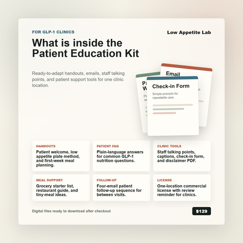 What is inside the GLP-1 Patient Education Kit preview