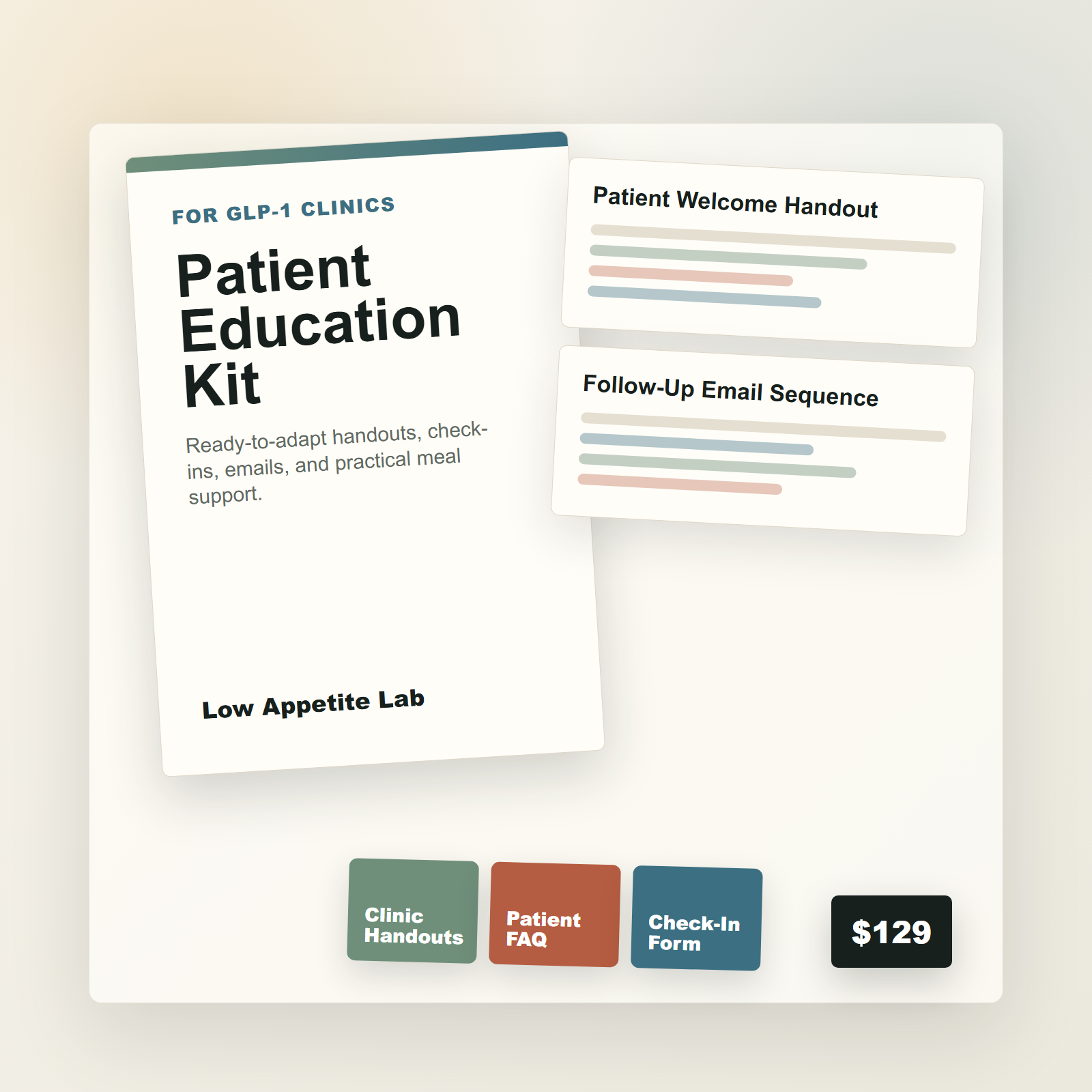 Low Appetite Lab GLP-1 Patient Education Kit product preview