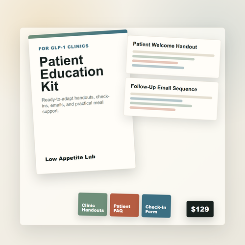 Low Appetite Lab GLP-1 Patient Education Kit product preview